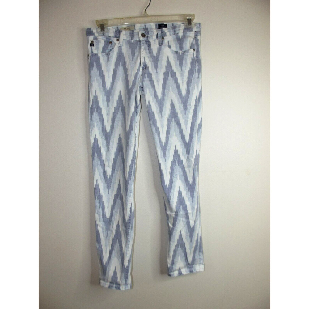 Adriano Goldschmied The Stilt Cigarette JEANS - Size 29R - Blue White Skinny